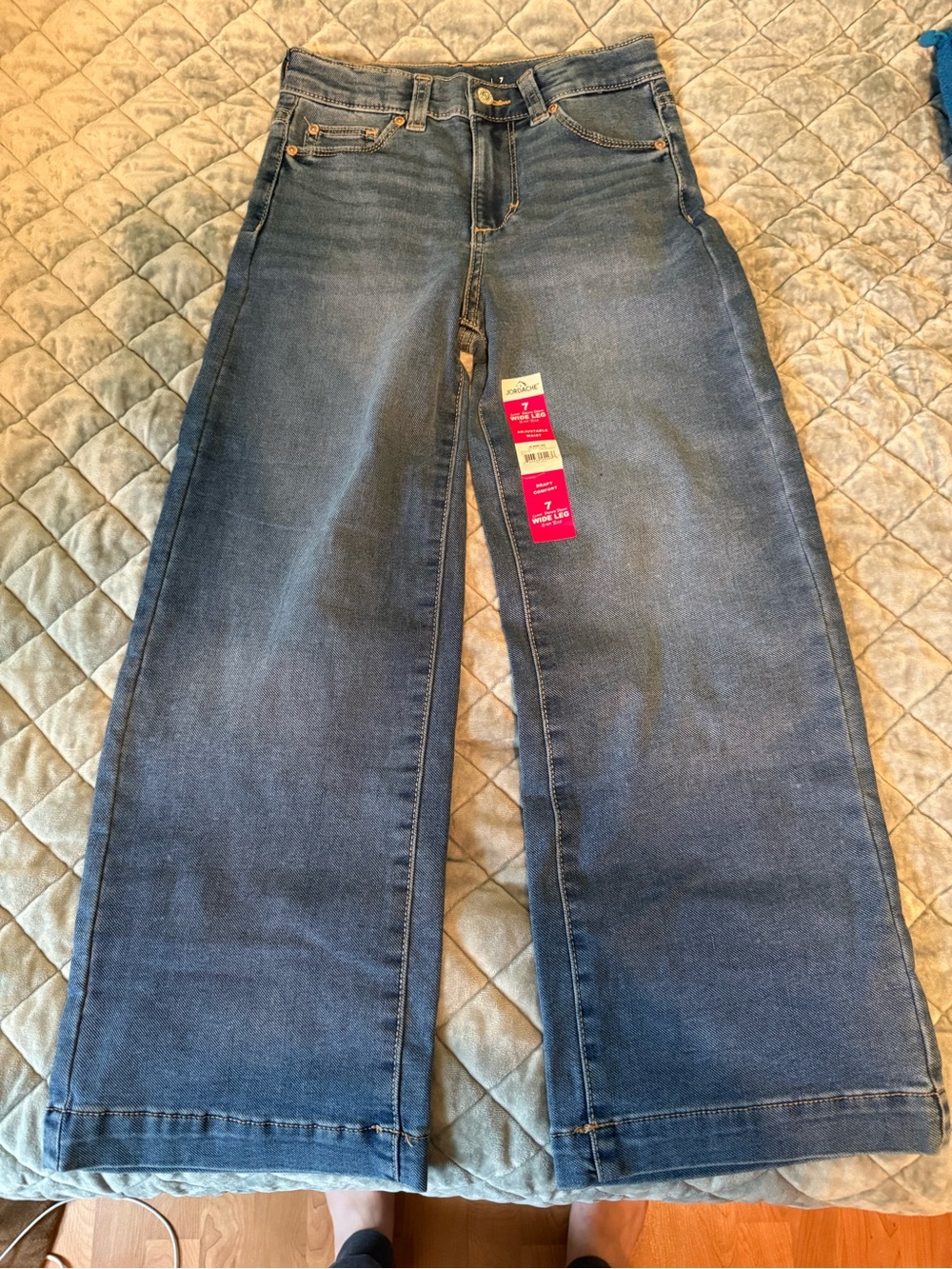Jordache Dark Blue Wide-Leg Jeans